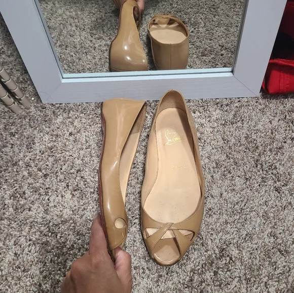 Louboutin peep toe flats - Picture 3 of 4